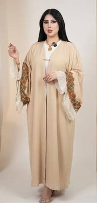 عباية • فري سايز ٣٨-٤٨ • شغل يدوي راقي