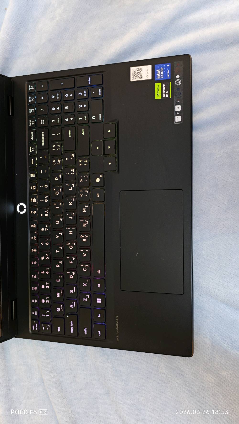 سلام عليكم . labtop lenovo legion 5 للبيع الاستخدام اقل من 48 ساعة
Lenovo Legion 5 15IAX10

CPU - Intel® Core Ultra 9 275HX 

GPU - NVIDIA® GeForce RTX™ 5070 8GB GDDR7

15.1" WQXGA 2k 165Hz, hdr 

RAM - 1x 32GB SODIMM DDR5-5600 

STORAGE - 1TB M.2 2242 PCIe® 4.0x4
 مكاني بعقوبه 
رقم للتواصل واتساب ***********