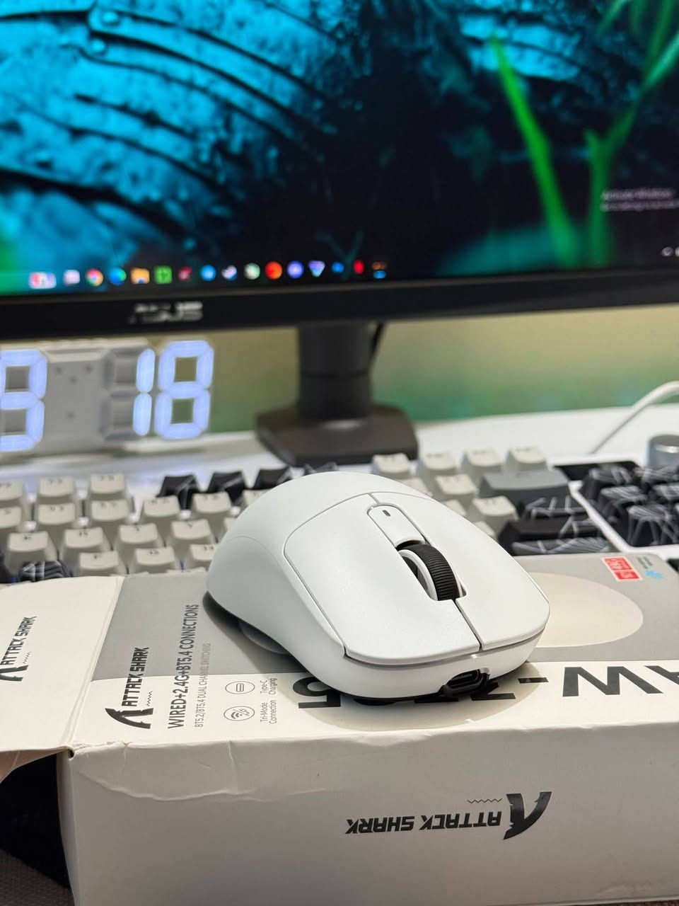 ماوس Attacks shark x3 الغني عن التعريف
لون ابيض غير مستخدم فقط مفتوح من كارتونة 
كامل الملحقات 
وهم هاي تيبلام Game over واير كلش حلوه ع سيت اب 
.
الماوس والتيبلام سعرهم 45 
متوفر توصيل كل محافظات


**إذا كنت صاحب هذا الإعلان وتريد حذفه لأي سبب، رجاءا أرسل رسالة إلى الدعم الفني**