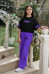 سوت بناتي • قطن ليكرا • ٤-١٢سنة