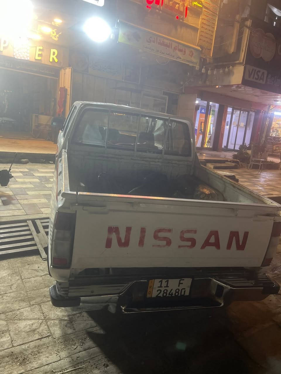 نيسان بيك اب 2008
صبغ البدي الخلفي اليسره 
رقم بغداد انكليزي 
سنويه هزه جديده
صدر جديد 
تاير جديد
سياره مابيه نقص 
السعر 90 وبيه مجال 
مكان السياره الشعب

***********

