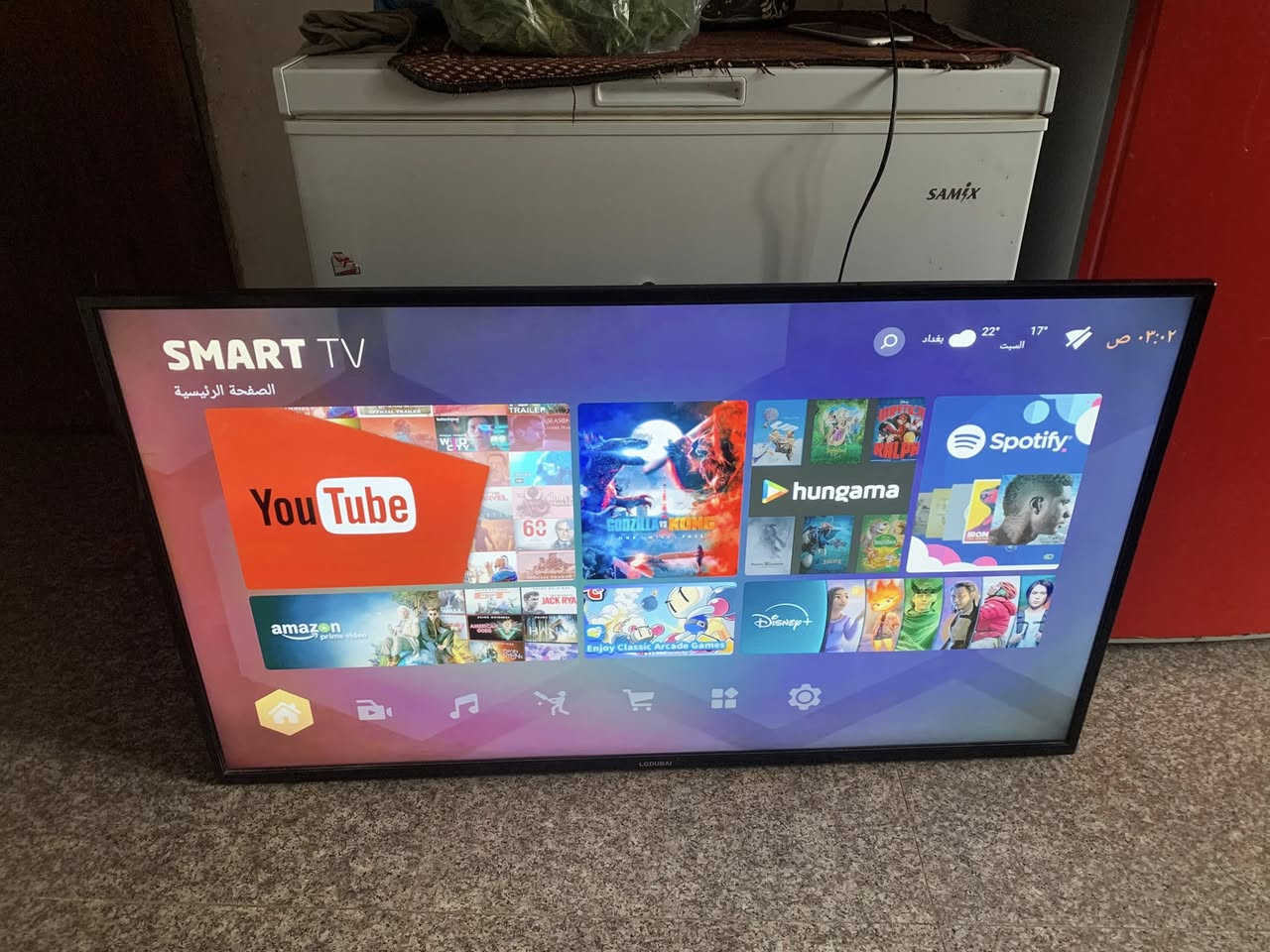 بلازما ليد حجم 50 سمارت أنترنت نظيفه جداً استخدام قليل
السعر 250 الف 
مكان بغداد العامرية
***********
