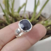 خاتم من حجر الزفير الافريقي الطبيعي صياغة يدوية ثقيلة فضة عيار ٩٢٥ يوج...