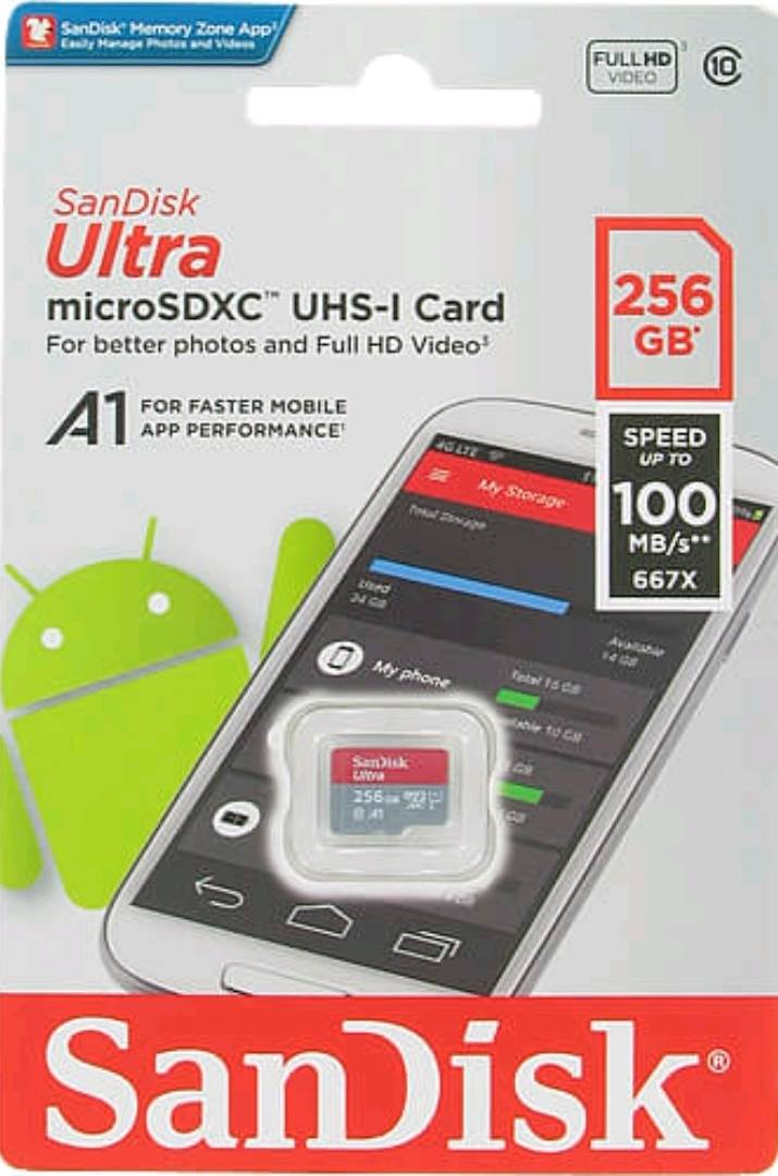 sandisk ultra micro SDXC UHS-I Card
take bitter pictures and full HD video
توصيل محافظات .. مكاني ديالى بعقوبة
*********** واتساب او اتصال
متوفر خمس قطع تاخذهن شلع قلع احسبهن ب ٨٠ الف مع التوصيل
ذاكرة خارجية نوع مايكرو اس دي
متوفر بذاكرة  256 و 64 كيكا بايت   
256 GB = 25،000 IQD
64 GB = 10،000