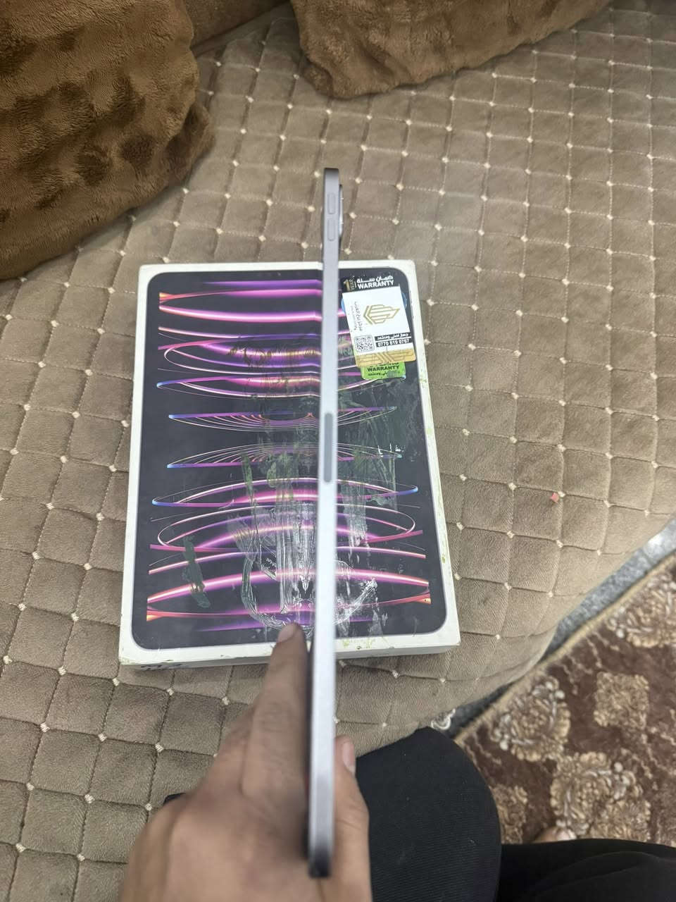 السلام عليكم شلونكم أخوان عندي أيباد M2
مديل 2023 نضافت الايباد 95 ذاكرة 128
وياة براد الحجم الكبير و وياة توصالة وملحقاتة كاملة الاستفسار الاتصال على الرقم
‏سعره 665 في مجال بسيط 
***********
المكان بغداد مدينة الصدر
