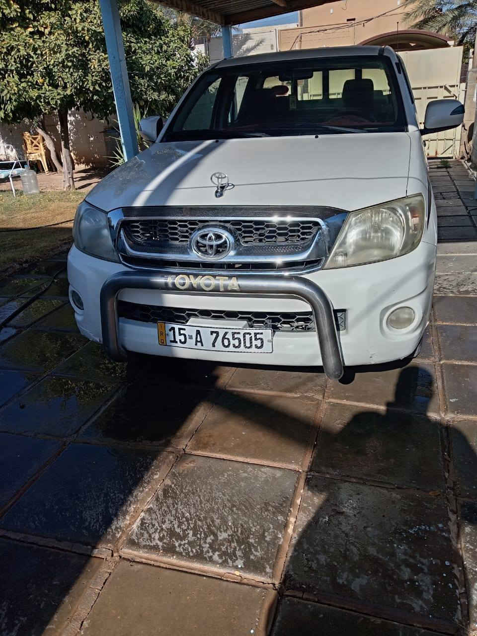 بيك اب تويوتا 2009
مكفولة من الصبغ والضربة
گشر بلادي ماعدا شبر بارد باب السائق فقط سونار موجود
گير مكينة جاهزة مكينة بيها تنقيص
شاصي 19 كويتي
السيارة استخدام شخصي عليها ادامة شاملة نوزلات فلاتر تخم بلكات أصلي كهربائيات شغالة
صدر جديد تخم تاير جديد
جاهزة من كلشي مال جناي 
رقم انگليزي شرط التحويل صاحبها بالديرة
السعر 167 وبيها مجال للشراي

مكانها القائم ناحية العبيدي

***********
