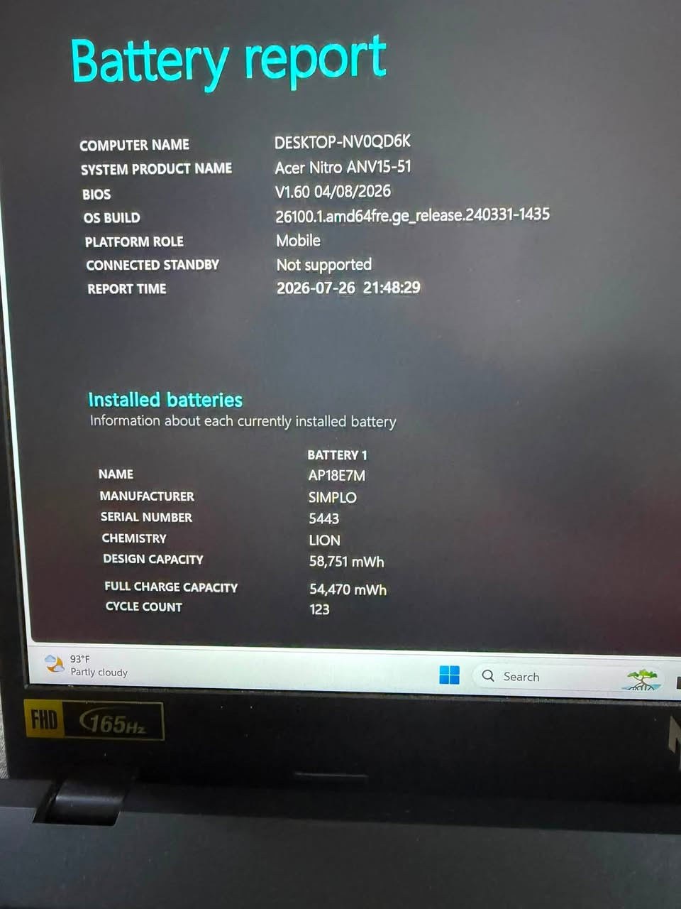 لابتوب acer nitro 

استخدام شخصي ومامتعوب ونظافة 98‎%‎ 

بطارية 96‎%‎ عدد دورات الشحن 123 

Cor i9:13900H

RTX 4060 8GB

Ram 16GB DDR 5

M.2 512 GB

Screen :15.6ips 165HZ 

السعر مليون و350 الف بي مجال للشراي
مكاني بغداد

خاص او واتس اب ***********
