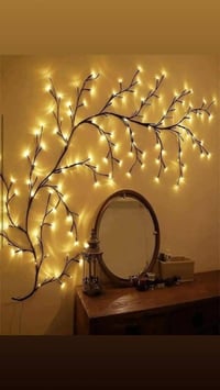 نشرة ضوئية زينة بيتية أو مكتبية  بكل مكان تكدر تخليها ديكور اللون خشبي...