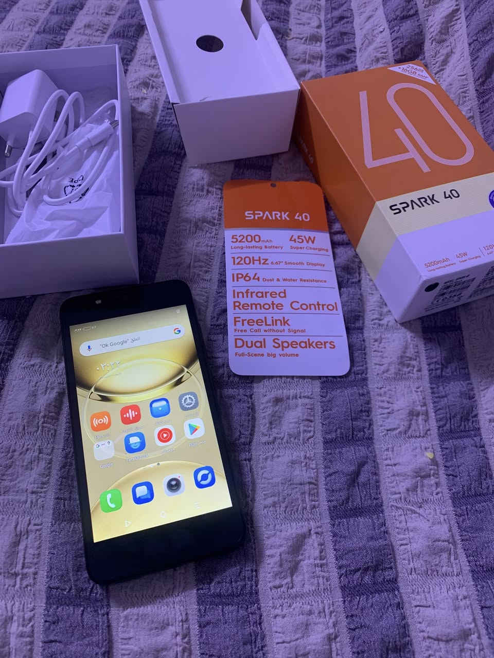 موبايل جديد تكنو  كوبي ماستر Spark 40
ذاكرة 256GB ورام 4GB
شاشة 120Hz سلسة
بطارية 5200 وشحن سريع 45W
سماعات ستيريو وصوت قوي
مقاوم غبار ورذاذ IP64
الجهاز نظيف مع الكارتون والشاحن الأصلي سعره 75


**إذا كنت صاحب هذا الإعلان وتريد حذفه لأي سبب، رجاءا أرسل رسالة إلى الدعم الفني**