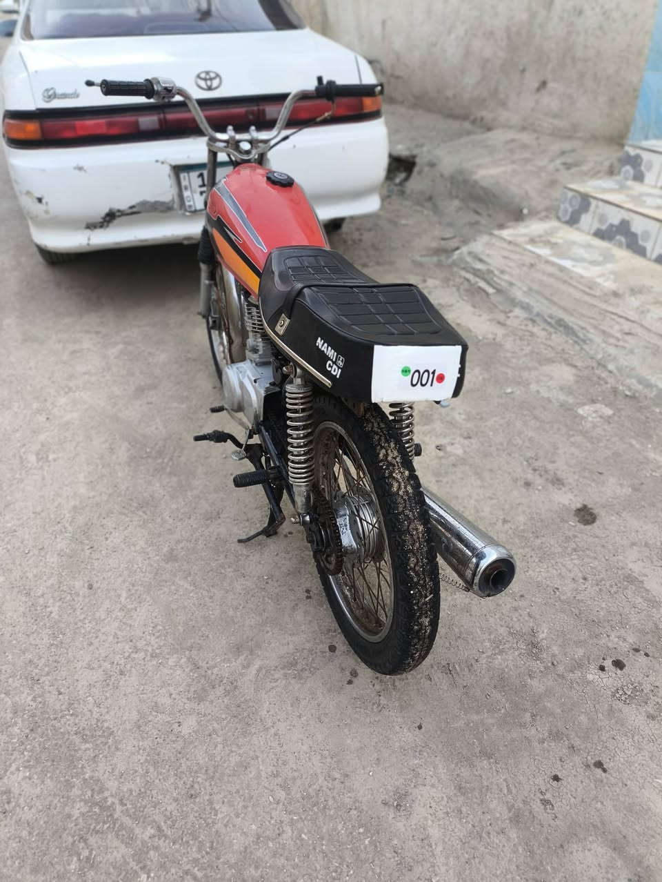 البيع كلك كلك مكفوله عشائر دراجه حلوه شغل وطلع مكينه أصلي زوج تواير جديد تانكيي وكشن جدد 
سعر 250قفل 🔒قفل لأحد يكلي شبيها بعد 🔒
مكاني شطره  ***********
