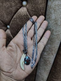 زنجيل فضة و نأب الذيب قديم وزنها 20 غرام بغداد المشتل  واتساب077092112...