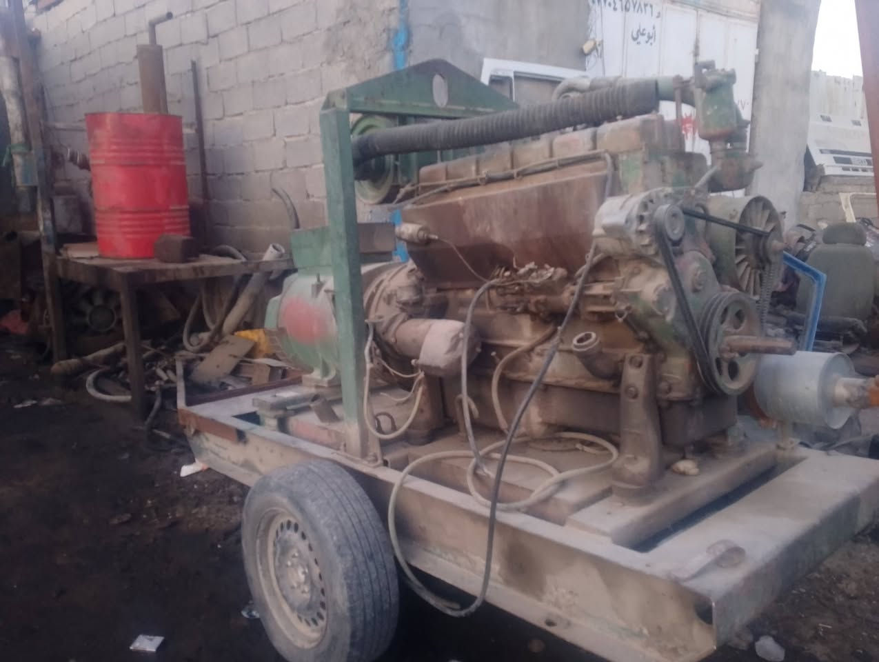 مولد لستر انكليزي توليد اعتقد 50كيفي مامتاكد شغال ثري فيز محرك بيه بخار السعر 10$ ورقات بغداد كسره وعطش قاسم أبو الكرينات ***********
