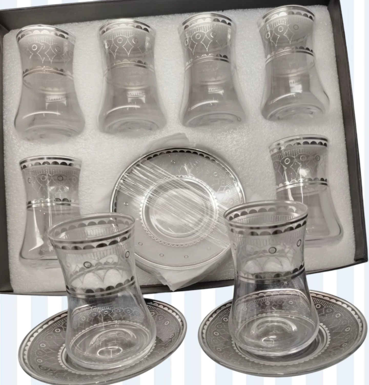 السلام علیکم
سیت استکان بنقشات مختلفه 
سعر السيت 12.000 الف دينار
اكثر من 10 موديلات روعة مذهب
يوجد توصيل بغداد وجميع المحافظات 5 الف
للحجز إرسال الرقم والعنوان أو الاتصال واتساب
*********** على
