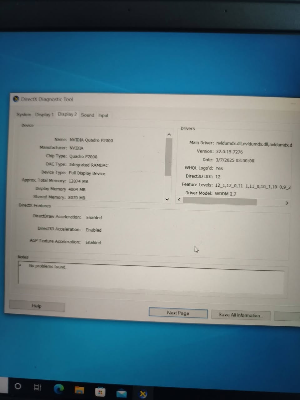 لابتوب ديل للبيع كورد  الجيل ٨
رام 16 
هارد 512 ssd
المعالج فئة H
كارت الشاشة خارجيNvidia Quadro p2000 (4 كيكا)
كارت شاشة داخلي ( 8 كيكا)
المجموع الكلي (12 كيكا)
  حجم الشاشة 15.6 
ينفتح 180 درجة 
البرامج الهندسية والعاب
معه شاحنة أصلية
البطارية تعبانة
السعر 400 الف قفل


**إذا كنت صاحب هذا الإعلان وتريد حذفه لأي سبب، رجاءا أرسل رسالة إلى الدعم الفني**