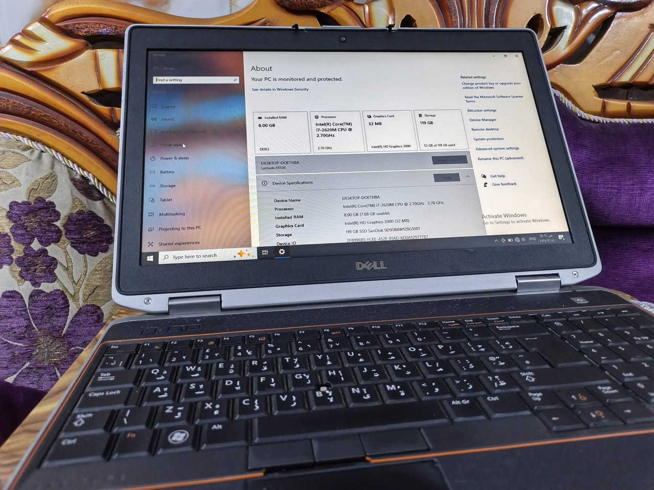 السلام عليكم
مكلف بالنشر 
لابتوب dell نضافته فول
مواصفاته موجودة بالصورة 
للبيع ب250 وبي مجال
*********** ومكاني الشعب
