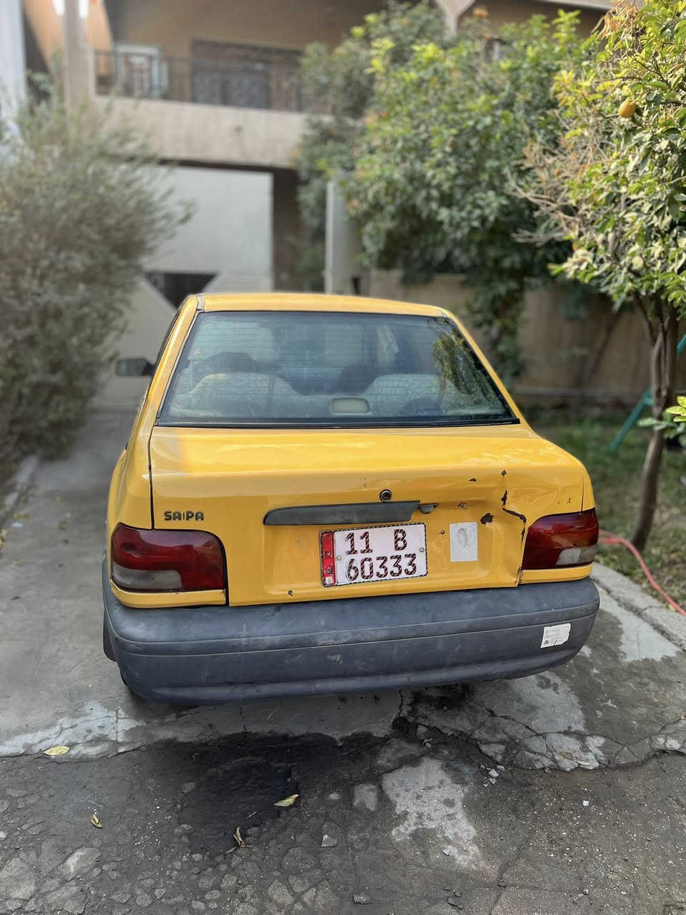 سايبا موديل 12 محرك وكير وشواصي جيد جدا بدون صبغ السياره مصفره هيه وغرامات السعر 25 مكان بغداد قرب العاب السيديه ***********
