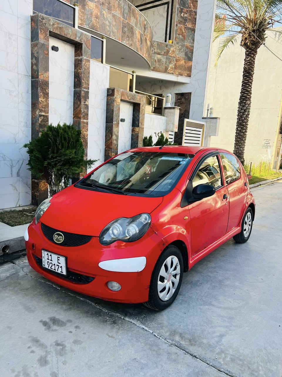 السلام عليكم
سياره Byd f0 للبيع 

موديل السياره 2013

تحويل السياره ثاني يوم داخل الموصل 

بدون صبغ

تبريد 

كير ومحمرك شرط 

موصفات 

بصمه تشغيل

تشغيل عن بعد

دخول ذكي عند تقريب المفتاح تفح السياره ومن يبعد مترين تقفل السياره دخول وخروج ذكي 

شاشه أندرويد 

كأمره خلفيه 

كلمة السر على جام تفتح السياره بدون اسويج عن طريق الرمز 

سعر السياره 40$ 

السياره باسمي تحويل ثاني يوم 

موقعي الموصل 

للاستفسار اكثر 

***********
