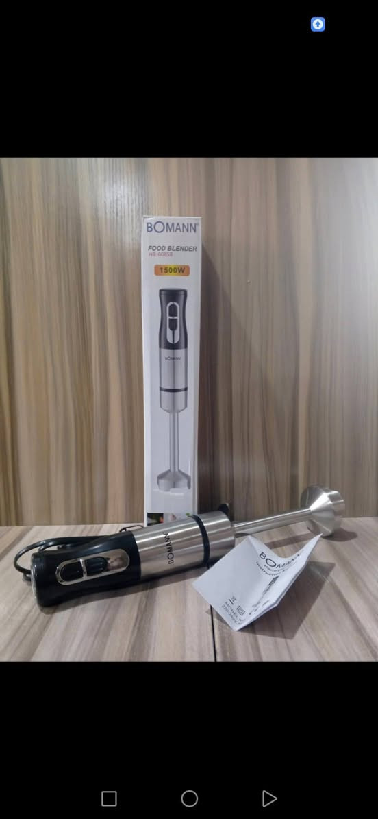 #مجمع_الحاج_صبار_واولاده_التجارية

خلاط يدوي BOMANN الأصلي 👌
قوة ألمانية بأداء عملي لكل مطبخ!
🔹 القدرة: 300 واط
🔹 جودة: ستيل ستانلس مقاوم للصدأ
🔹 الاستخدامات:
– طحن الفواكه
– تحضير الشوربة
– سموثي
– أكل الأطفال
– العصائر
✨ يتميز بـ:
✔ قبضة مريحة وسهلة الاستخدام
✔ خفيف وسريع التنظيف
✔ مناسب لكل أنواع الخلط اليومي
إذا تريد مطبخ مرتب وسريع بالشغل، هذا الخلاط راح يختصر عليك الوقت والتعب 💪

#تتوفر_خدمة_توصيل_في_كافة_محافظات_العراق


**إذا كنت صاحب هذا الإعلان وتريد حذفه لأي سبب، رجاءا أرسل رسالة إلى الدعم الفني**