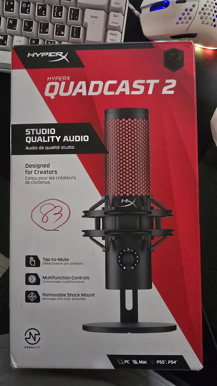 للبيع
مبرد T404B
كيبورد ميكانيكي 
مايك HyperX QUADCAST 2


**إذا كنت صاحب هذا الإعلان وتريد حذفه لأي سبب، رجاءا أرسل رسالة إلى الدعم الفني**