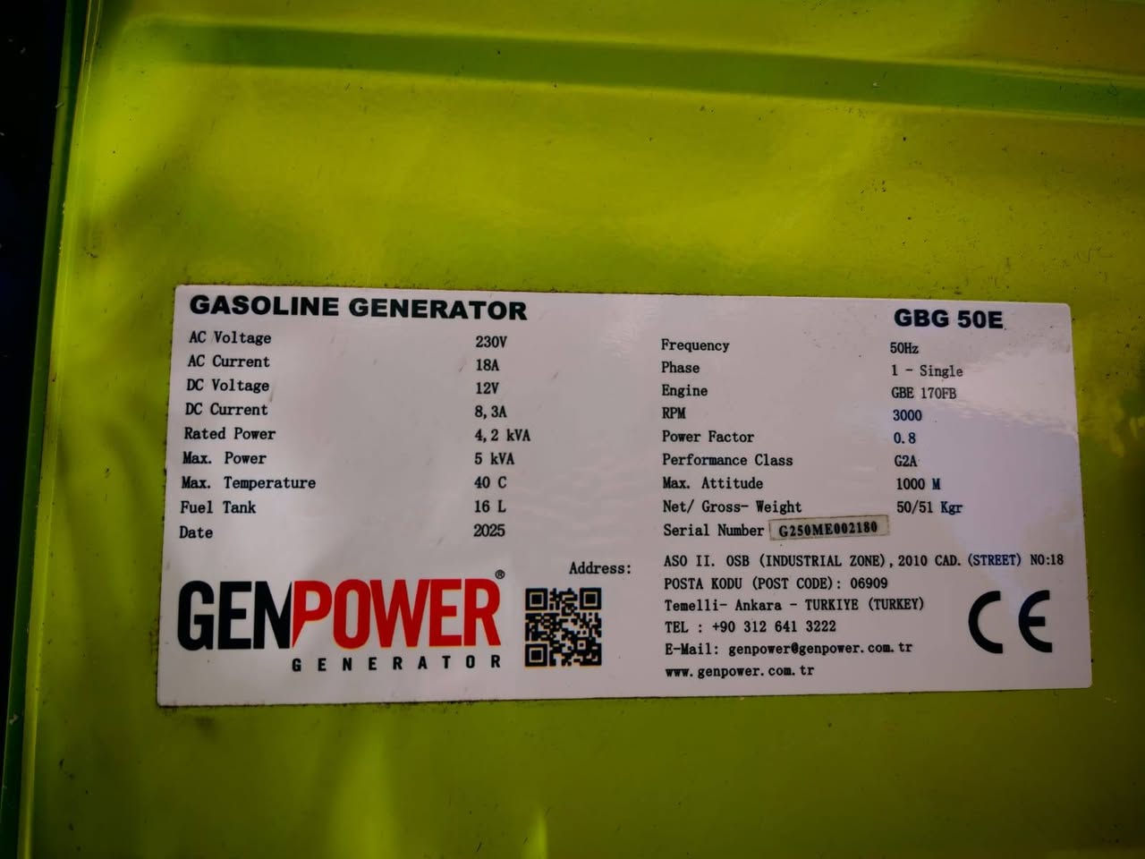 مۆلیدەی GEN POWER
لۆک ۱۰ سعات ئیشی کردیە 
۱٥ ئەمپری سافی
***********
