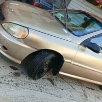 كيا ريو موديل ٢٠٠٢ سياره جاهزه كير مكينه  تخم تاير حداديه امامي وخلفي ...