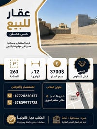 حي عمان • ٢٦٠م • واجهة ١٢م