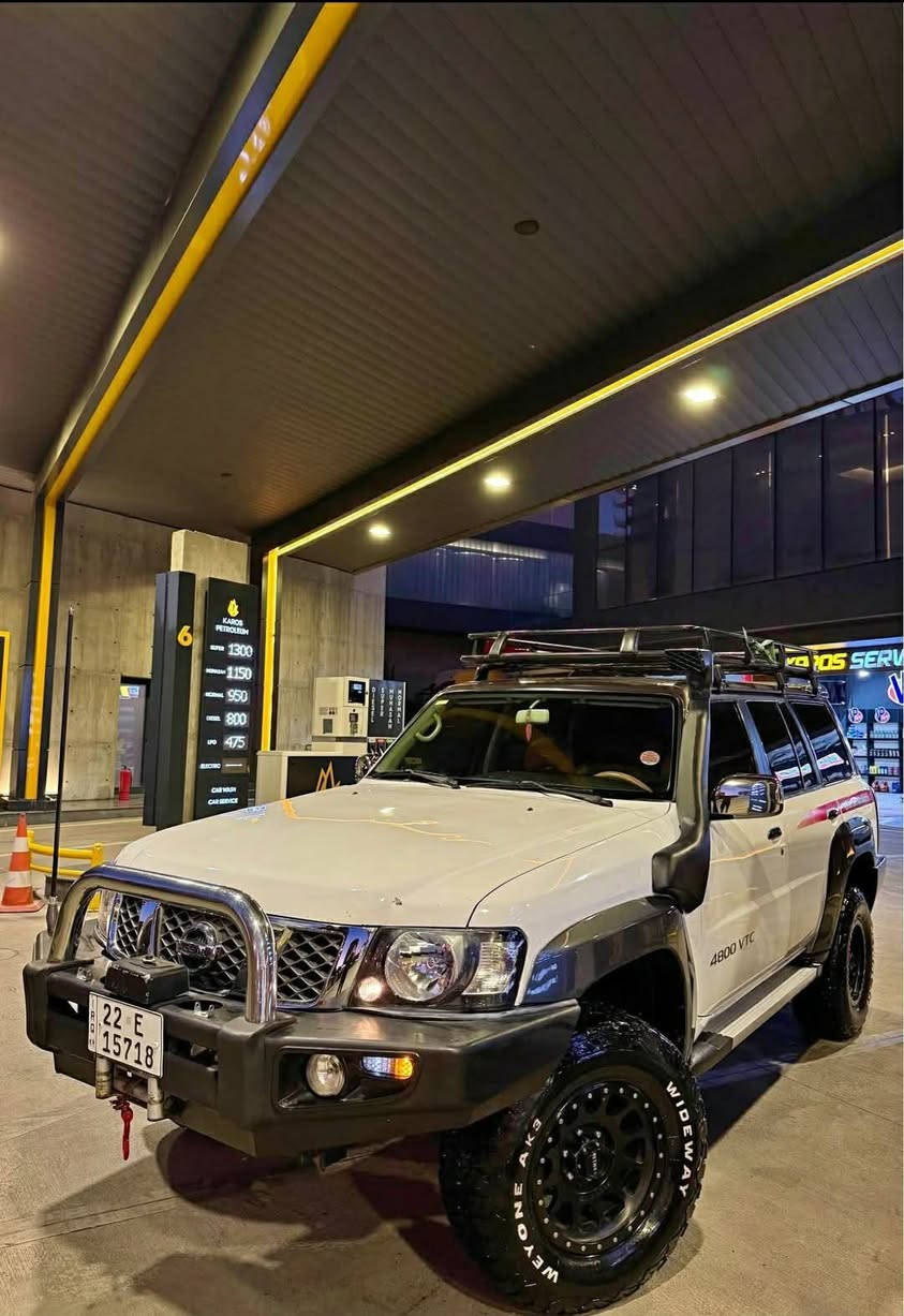 نيسان باترول فول عادي موديل ٢٠٠٩غازو بنزين كامل اوفرود ثلات قطع صبوغ رقم رقم سه نوي جديدسعر 150بي مجال  ***********/***********
