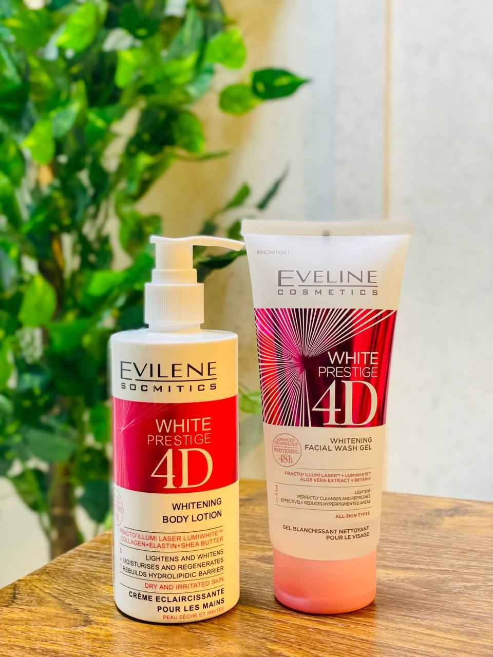 مجموعة ايفيلين البولندية 🇵🇱 Eveline Cosmetics White Prestige 4D للعناية بالبشرة.
تحتوي المجموعة على لوشن تبييض للجسم وغسول جل لتبييض الوجه. 
تستخدم تقنية Fracto Illumi Laser™ و Lumiwhite™.
صُممت لتفتيح البشرة وتقليل التصبغات. 
مناسبة للبشرة الجافة والمتهيجة (اللوشن) وجميع أنواع البشرة (الغسول). 
تبييض خلال 48 ساعة.✅ بغداد, العراق


**إذا كنت صاحب هذا الإعلان وتريد حذفه لأي سبب، رجاءا أرسل رسالة إلى الدعم الفني**