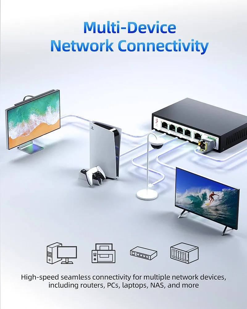 مفتاح إيثرنت مُدار عبر الويب بستة منافذ بسرعة 2.5 جيجابت مع وصلة صاعدة SFP+ بسرعة 10 جيجابت، ومفتاح شبكة بسرعة 2.5 جيجابت، وموزع إيثرنت، وخاصية التوصيل والتشغيل، وهيكل معدني، وإمكانية التثبيت على سطح المكتب أو الحائط.


**إذا كنت صاحب هذا الإعلان وتريد حذفه لأي سبب، رجاءا أرسل رسالة إلى الدعم الفني**