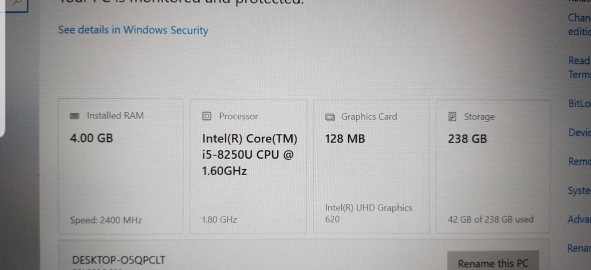 تحية طيبة .. لابتوب لينوفو كور اي 5 الجيل الثامن ورام 4 كيكا وهارد ssd 256  حجم الشاشة  14 شاحنة تايب C بطارية قوية تشتغل اكثر من 3 ساعات حاسبة سريعة جدا و خفيفة الوزن وندوز 10 اصلي
سعرها 150 الف بدون توصيل و بدون ملحقات فقط شاحنة تايب C وبيها ملاحظتين
ملاحظة : بيها فطر بسيط جوه اللزكة وواحد اخر فوك الكيبورد و موضحة بالصور و بيها كاميرا عاطلة 
مكاني بغداد توصيل داخل بغداد 5 الف و باقي المحافظات 8 الف ***********
