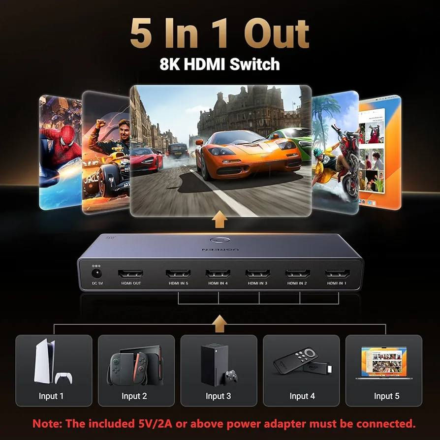 🔀 UGREEN 8K@60Hz HDMI Switch | 5 In 1 Out Aluminum 🖤✨

سويتش HDMI فاخر من UGREEN مصمم للي يريد يربط عدة أجهزة بشاشة واحدة بأعلى جودة وبدون تعقيد 🎮📺🔥

يدعم دقة 8K@60Hz و 4K@120Hz ليمنحك صورة فائقة الوضوح وتفاصيل سلسة تناسب الألعاب والأفلام عالية الجودة 🎬⚡

يتيح توصيل حتى 5 أجهزة HDMI على شاشة واحدة مع تبديل سريع وسلس بضغطة زر، مثالي للـ PS5 / Xbox / PC / TV Box وغيرها 🎮🖥️📡

مصنوع بهيكل ألمنيوم فاخر يمنح تبريد أفضل ولمسة Premium أنيقة، مع نقل إشارة ثابت بدون تقطيع أو تأخير 🔩✨

 UGREEN HDMI Switch…✨️
تنظيم احترافي، جودة 8K حقيقية، وتجربة تليق بالأجهزة الفخمة. 🖤📺

للحجز والاستفسار خـاص…📩


**إذا كنت صاحب هذا الإعلان وتريد حذفه لأي سبب، رجاءا أرسل رسالة إلى الدعم الفني**