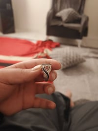 محبس فضة • ياقوتي اسود