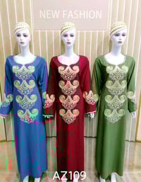 دشداشه كشمير • تطريز ستراس • مقاسات 2XL-5XL