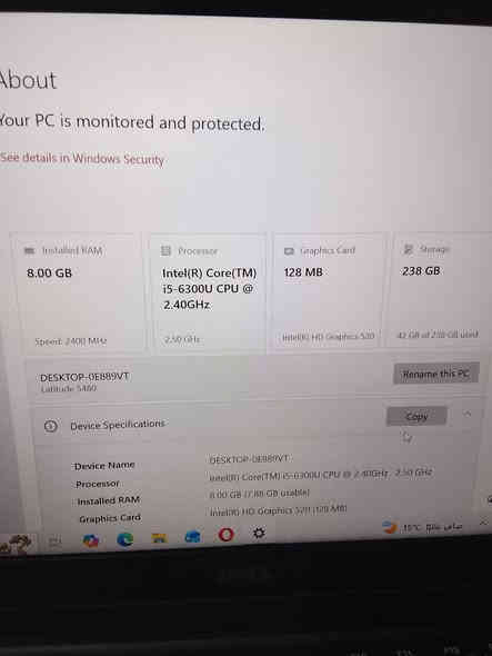 السلام عليكم لابتوب ديل للبيع المكان البصرة الكزيزه لابتوب اخو الجديد ما مستعمل فقط شهر السعر 225 مو شراي لا تراسل الواتساب *********** مواصفات بصوره 
♦️ملحقات اللابتوب 
♦️شاحنه 65W
♦️ماوس
♦️شنطه لون رصاصي
