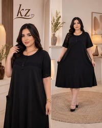 دشداشه فانيله • اسود فحم • مقاسات L-XXL