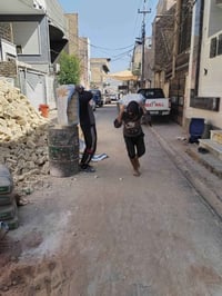 عمال بناء • تصعيد مواد • جص