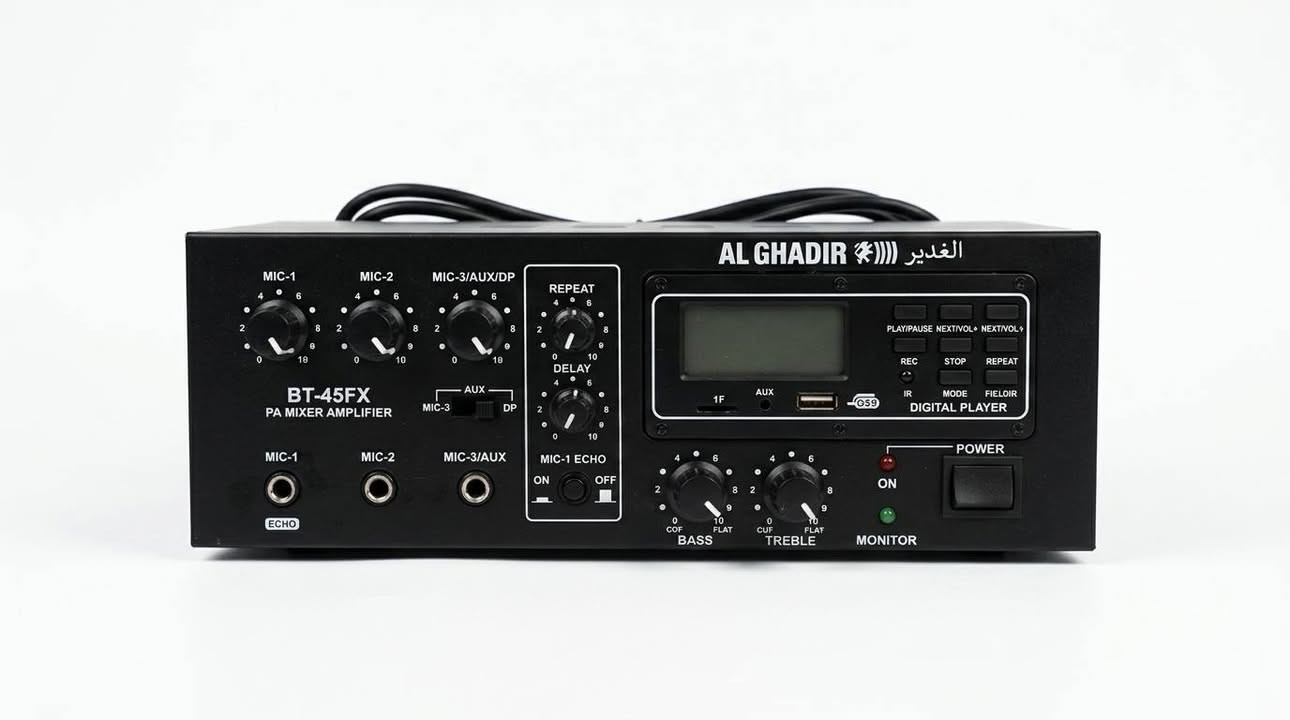 📢 لأصحاب المواكب والهيئات الحسينية.. صوت واضح وعالي لخدمة الزوار!إلى خدام الحسين (ع) القائمين على إدارة المواكب، متوفر الآن مضخم صوت (أمبليفاير) هندي أصلي، مصمم ومثالي لإدارة الصوتيات داخل الموكب وفي الساحات المفتوحة بكفاءة عالية وثبات طوال أيام الخدمة.💡 ليش هذا الجهاز يفيد موكبك بشكل خاص؟يشتغل على بطارية السيارة (12V): أهم ميزة للمواكب المتنقلة أو أثناء انقطاع الكهرباء؛ تكدر تشغله مباشرة على باتري السيارة (12VOLT DC) ويبقى موكبك شغال والصوت مستمر بدون حاجة لمولد.صوت يوصل لأبعد مسافة (نظام 100V): يحتوي على مخرج الفولت العالي (100V) المخصص لتشغيل سماعات الهورن (البوق) والمكبرات الخارجية بوضوح تام وبدون أي ضعف بالصوت للمسافات البعيدة.يتحمل سماعات متعددة: يدعم مخارج الأوم المتنوعة (4Ω, 8Ω, 16Ω)، يعني تكدر تربط عليه أكثر من سماعة داخل الخيمة أو الموكب وتوزع الصوت براحتك.جودة وصناعة هندية قوية: الجهاز (Made in India) معروف بالتحمل الشاق والعمل المستمر لساعات طويلة تحت درجات الحرارة بدون ما يحمى أو يفصل.حماية كاملة: مزود بفيوز حماية خارجي (Fuse) يحمي المحولات الداخلية من أي نتلة أو صعود مفاجئ بالكهرباء.مخرج إضافي (Pre Output): تكدر تربطه بجهاز صوت ثاني أو مكسر إذا ردت توسع الشبكة الصوتية للموكب.⚙️ حالة الجهاز: نظيف جداً بحالة ممتازة، شغال وعلى الفحص، واللوحة الخلفية والبراغي كلها بلادية وسليمة 100%.💰 السعر: [ 300 الف ] (بي مجال وتخفيض خاص لأهل المواكب وثواب الخدمة).📍 الموقع: [بغداد].📞 للتواصل والطلب: [ رقمي *********** ] أو راسلني خاص. نظافة 100/100 استخدام أقل الشهر شرط الفحص
