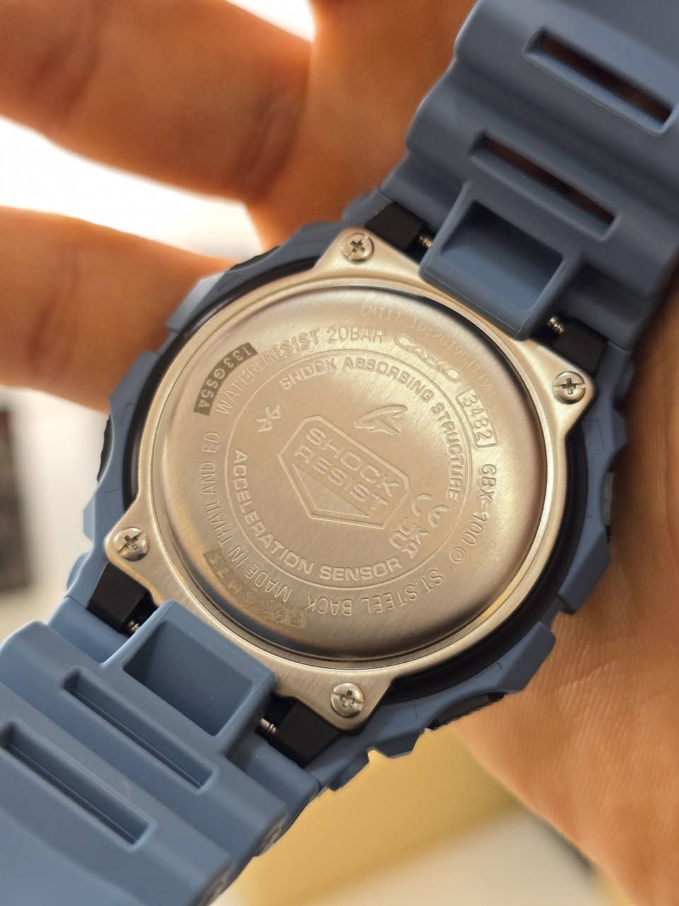 كاسيو - CASIO Watch
⬛ موديل:GBX-100 نظام بلوتوث [صنع في تايلند]

❗️أصلي ضمان دولي لمدة عامين من تاربخ الشراء 
✉️ شحن داخل العراق  
تواصل واتساب ***********☎️
⠀.........................................

⬛️ الحركة: بطارية CR2032 ضمان البطارية 10 سنوات
⬛️ سلسلة: GBX-100
⬛️ مقاومة الصدمات
⬛️ سهولة الرؤية في الظلام
⬛️ بلوتوث يتصل بالهاتف الذكي ويضبط الوقت تلقائيا 
⬛️خاصية الإشعارات (تنبيهات المكالمات والرسائل )
⬛️ خاصية العثور على الهاتف 
⬛️ تخبرك بوقت الغروب والشروق والضروف الجوية 
⬛️ تصميم رياضي
⬛️ لون غير لامع رائع MATTE
⬛️ السير: ربر راتنج حيوي
⬛️ الزجاج: زجاج معدني
⬛️ مقاوم للماء:  20بار
⬛️ القطر:  46ملم
⬛️ الوزن: 66 غرام
⬛️ الجنس: ذكر
⭐️ الأكثر مبيعاً..... لا تشيل هم للسعر 
⠀.........................................
#شكراً_لاختياركم_كاسيو
