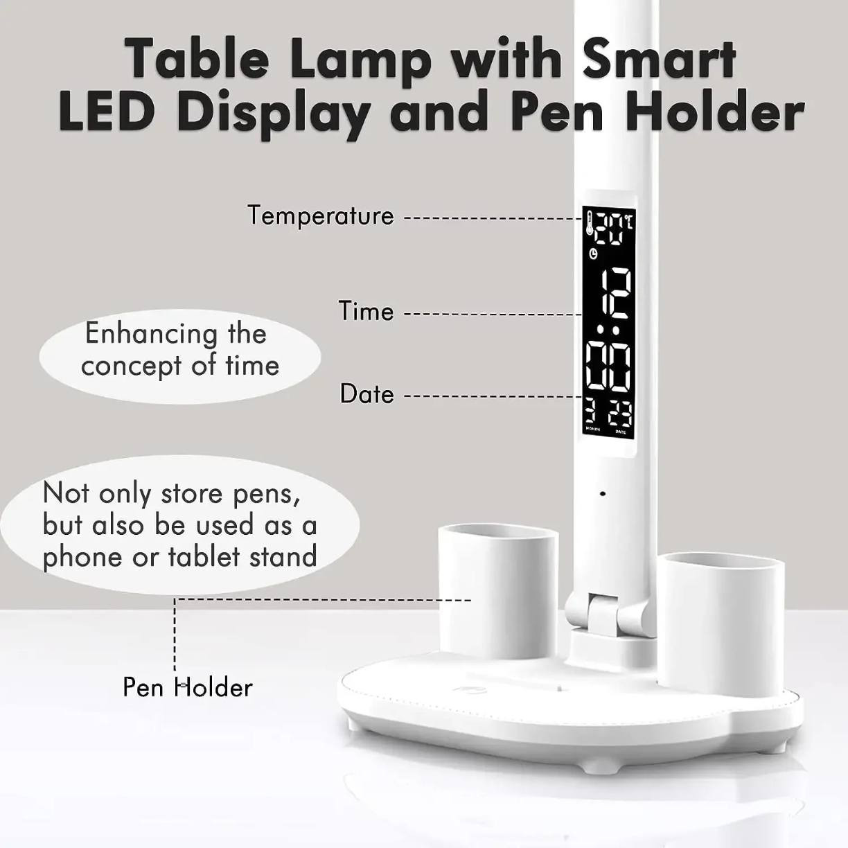 متوفر إنارة مكتبية تيبلام
شحن يدوم 7 ساعات
شاشة وقت وايام ودرجة حراره 
السعر ٢٥  والتوصيل مجاني
للطلب والاستفسار ***********
