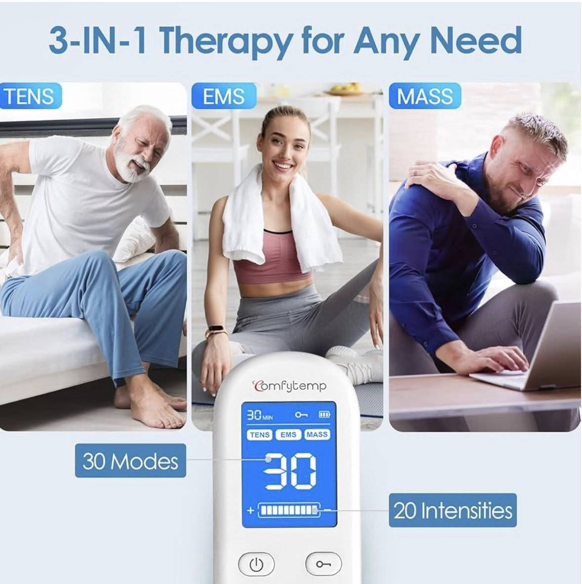 محفز لاسلكي
وداعاً لآلام الظهر والمفاصل مع جهاز Comfytemp المتطور! 😍

هل تعاني من آلام الظهر المزمنة، عرق النسا، أو إجهاد العضلات بعد يوم عمل طويل؟ جبنالك الحل الأمثل والأكثر راحة (بدون وايرات وبدون تعقيد)!

جهاز 3 في 1 (TENS + EMS + Massage) ⚡

هذا الجهاز ليس مجرد مساج، بل هو تقنية طبية محمولة بين يديك:

1. نظام TENS: لتسكين الآلام فوراً (للظهر، الأكتاف، الركبة، وعرق النسا).

2. نظام EMS: لتحفيز العضلات، تقويتها، وتسريع الاستشفاء بعد الرياضة.

3. نظام MASSAGE: للاسترخاء التام وتفريغ التوتر من الجسم.

ليش هذا الجهاز يفرق عن غيره؟ 🤔

• لاسلكي تماماً: انسى تشابك الوايرات، تكدر تلبسه تحت الملابس وتتحرك براحتك بالبيت أو بالدوام.

• تحكم ذكي: يجي وياه جهاز تحكم (Remote Control) بشاشة واضحة وسهل الاستخدام.

• تنوع رهيب: يحتوي على 30 وضع مختلف و 20 درجة قوة، يعني تختار القوة اللي تريحك بالضبط.

• بطارية قوية: شحن يدوم طويلاً مع منفذ شحن Type-C الحديث.

• محمول وعملي: يجي وياه حقيبة قماشية (Pouch) وسادات (Pads) طبية لاصقة قابلة لإعادة الاستخدام.

السعر: [١٥.٠٠٠] 💰

توصيل متوفر لكافة محافظات العراق 🚚 ٥٠٠٠ 

للحجز والاستفسار، يرجى التواصل عبر:

• الرسائل الخاصة 📩

• واتساب:  ***********

أمزونياتي | تابعوا الصفحة لتصلكم أقوى العروض! ✨

#علاج_طبيعي #آلام_الظهر #عرق_النسا #صحة #مساج #العراق #بغداد #أربيل #البصرة #تنس_EMS #جهاز_مساج #راحة_الجسم
