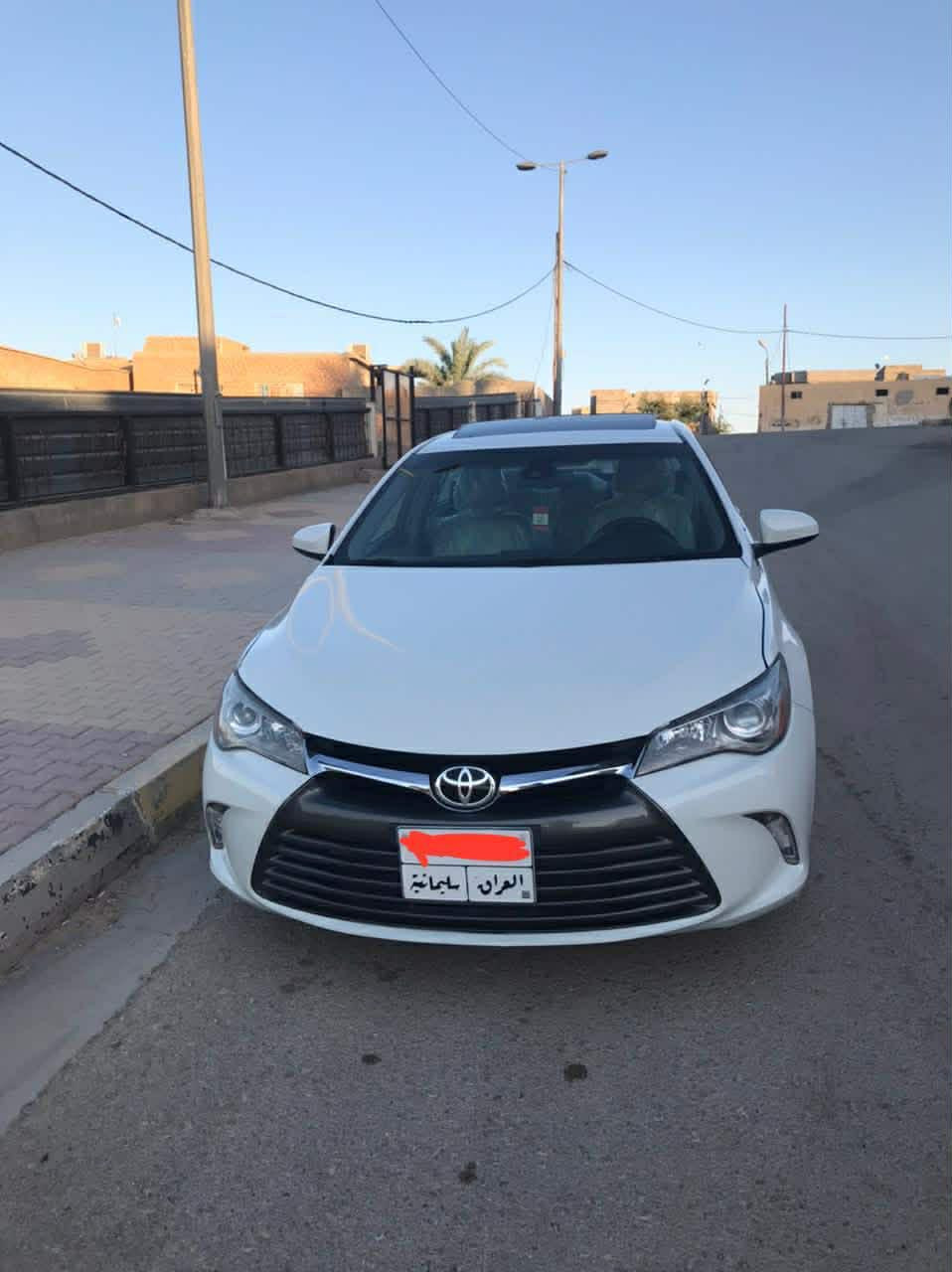 السلام عليكم
كامري 2017
وارد امريكي
فئه xli
فول مواصفات
ضرره بنيد بدون دواخل
بصمه تشغيل
فتحه سقف
كشنات كهرباء
كشنات تدفئه
كشنات جلد
سياره فول مواصفات
رقم سليمانيه شرط التحويل
ماشيه 140,000km
سياره جديده 
سعر 175 ورقه وبيه مجال
مكان سياره الانبار حديثه
***********
