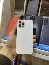 ايفون 12 برو ماكس ذاكره 256 بطاريا 82 مبدله  نموذج M لون ابيضّ  مبدل ش...