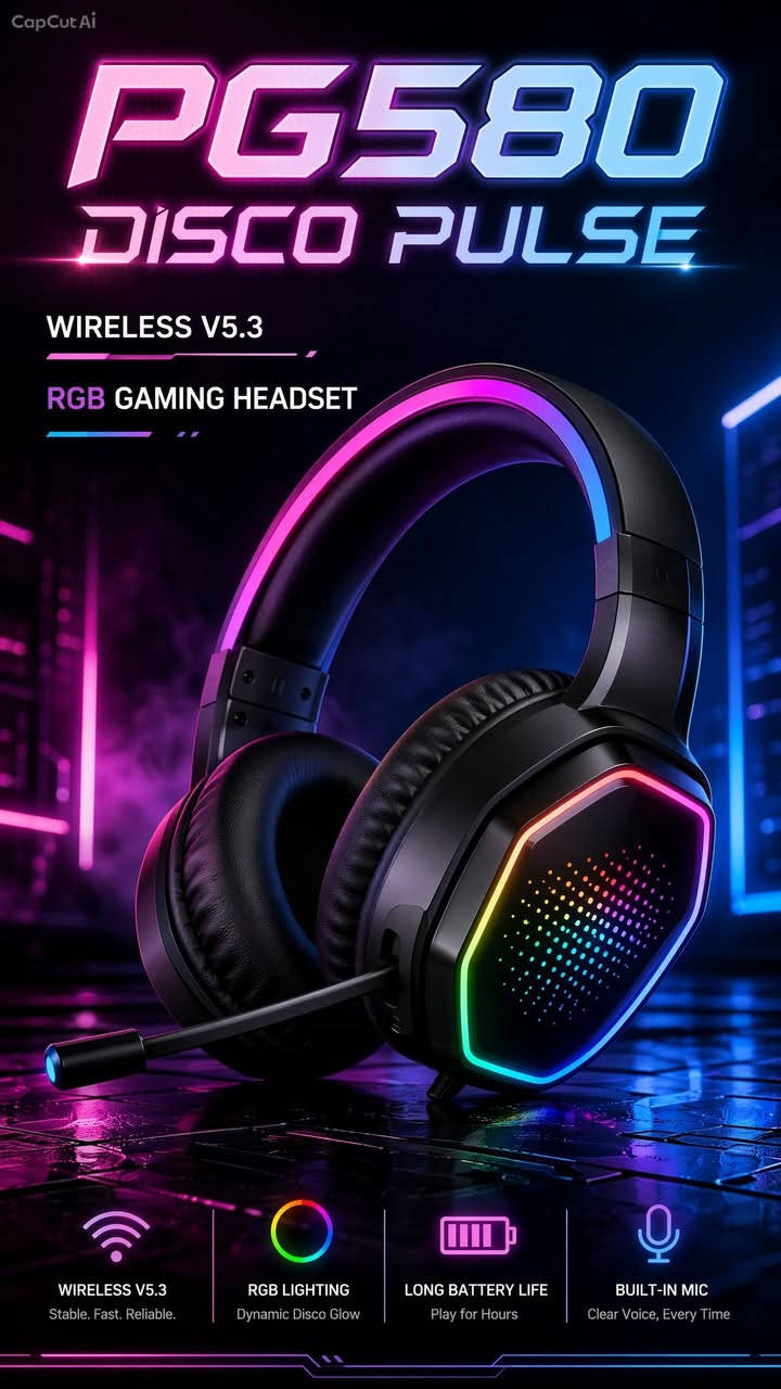 سماعة الألعاب اللاسلكية RGB PG580 Disco Pulse

استمتع بتجربة صوت وإضاءة مميزة مع سماعة PG580 اللاسلكية بتصميم RGB عصري مناسب للألعاب والموسيقى والاستخدام اليومي.

• اتصال لاسلكي Wireless V5.3 لحرية أكبر أثناء الاستخدام

• إضاءة RGB LED متعددة التأثيرات بتصميم ملفت

• وحدة صوت بقطر 40mm لصوت واضح وعميق

• مايكروفون مدمج للمكالمات والدردشة

• تدعم أزرار تحكم متعددة لتغيير الأغاني والتحكم بالصوت والرد على المكالمات

• تدعم كارت TF مع منفذ شحن Type-C

• الموديل: PG580 Disco Pulse•

محتويات العلبة:
• سماعة PG580 RGB
• كيبل شحن Type-C

• كتيب التعليمات
بسعر كلش مناسب فقط ب22000د. ع
للتواصل والاستفسار :راسلني خاص


**إذا كنت صاحب هذا الإعلان وتريد حذفه لأي سبب، رجاءا أرسل رسالة إلى الدعم الفني**