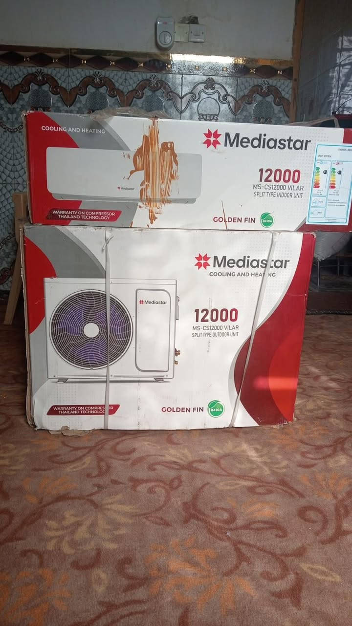 السلام عليكم 
سبلت نوعيه ميديا ستار قياس واحد طن غاز 410جهاز مشدود 10ايام فقط على وضع الشركه بعده بل كارتون كامل ملحقاته سعره 200الف مكانه الصويره حي العسكري ***********. 
***********بي واتساب هاذ
