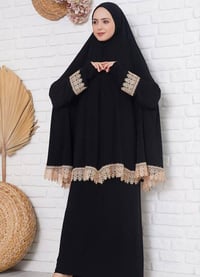 طقم صلاة • خردلي • قماش خفيف