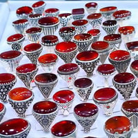 عقيق يماني • فضة ٩٢٥ • خواتم