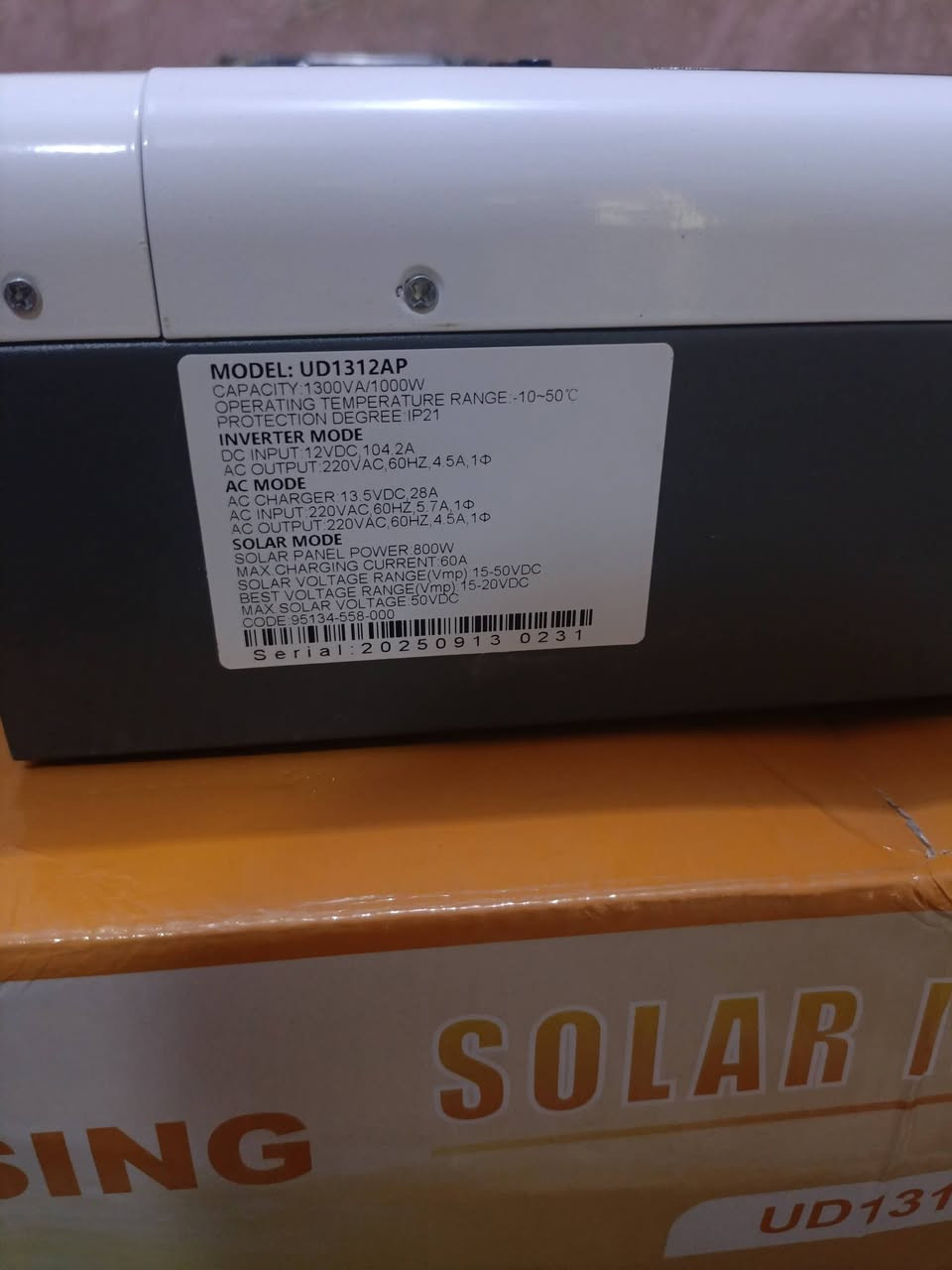 للبيع انفيرتر عاكسه 5 انبير 1000 واط جديده غير مستخدمه مكاني ناصريه مركز المدينه السعر 150 الف ***********
