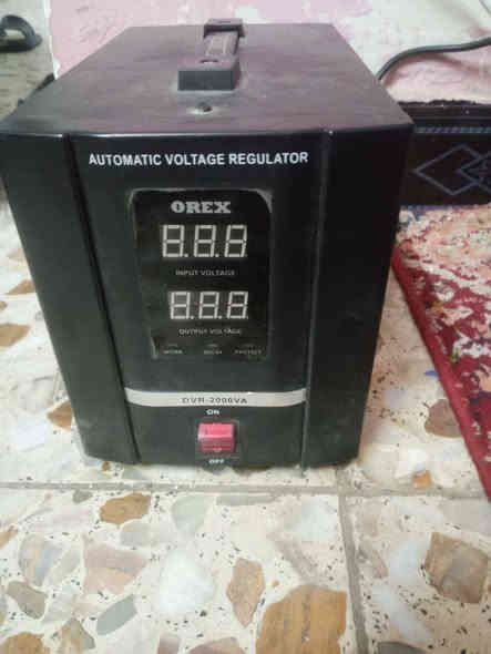 جهاز مثبت جهد أو فولتيه 
DVR 2000 VA
وباقي التفاصيل بالصور السعر ٦٥ الف مكاني بغداد العامريه  متوفر توصيل داخل بغداد للاستفسار مراسله ماسنجر او الاتصال على الرقم 
   *********** بغداد

