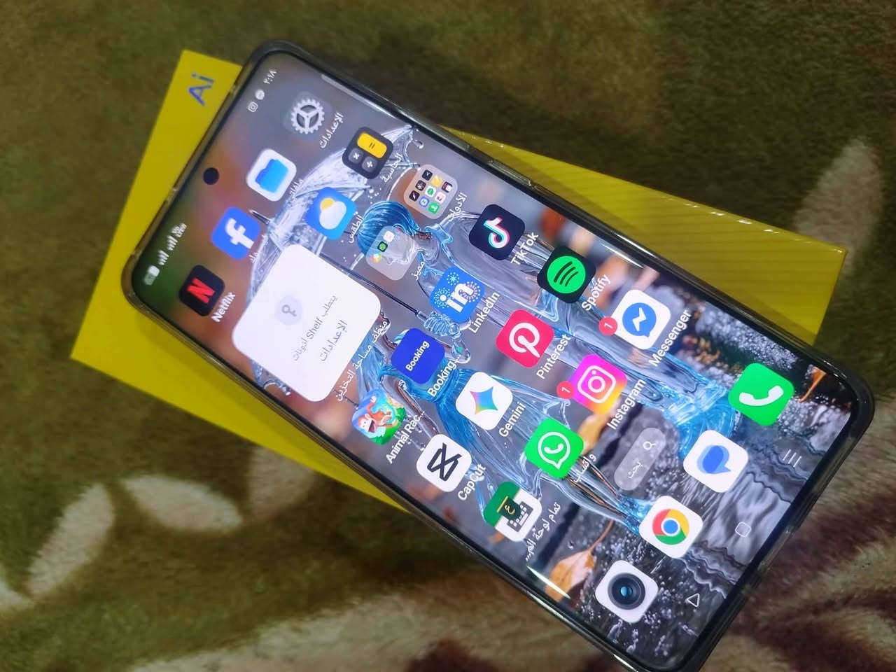 سلام عليكم جهاز ريلمي 15برو ذاكرة 512 رام 12 جهاز جديد  والون المرغوب  شرط خدش مابي استخدام كلش قليل السعر 500بي مجال حك جيتك مكاني جانب الايمن حي الرساله ***********
