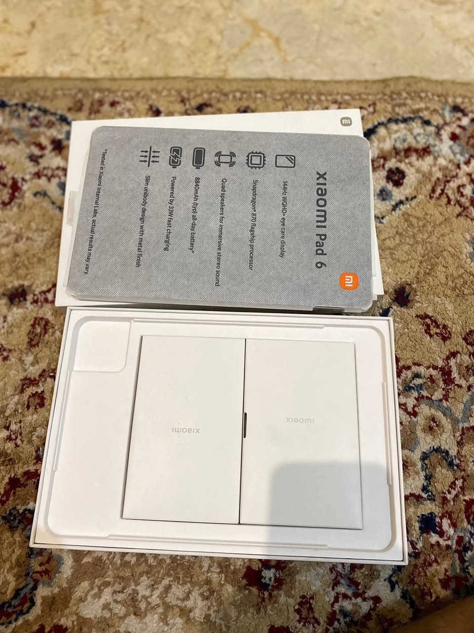 ايباد شاومي باد 6 نضيف كلششش 
نضافة 100/100 جبتة علمود الدراسة وعفتة ما استعملة يعني بلاسبوع اشحنة مرة وحدة لان ايباد ما استخدمة السعر300 الف 120 فريم مكاني الموصل


**إذا كنت صاحب هذا الإعلان وتريد حذفه لأي سبب، رجاءا أرسل رسالة إلى الدعم الفني**